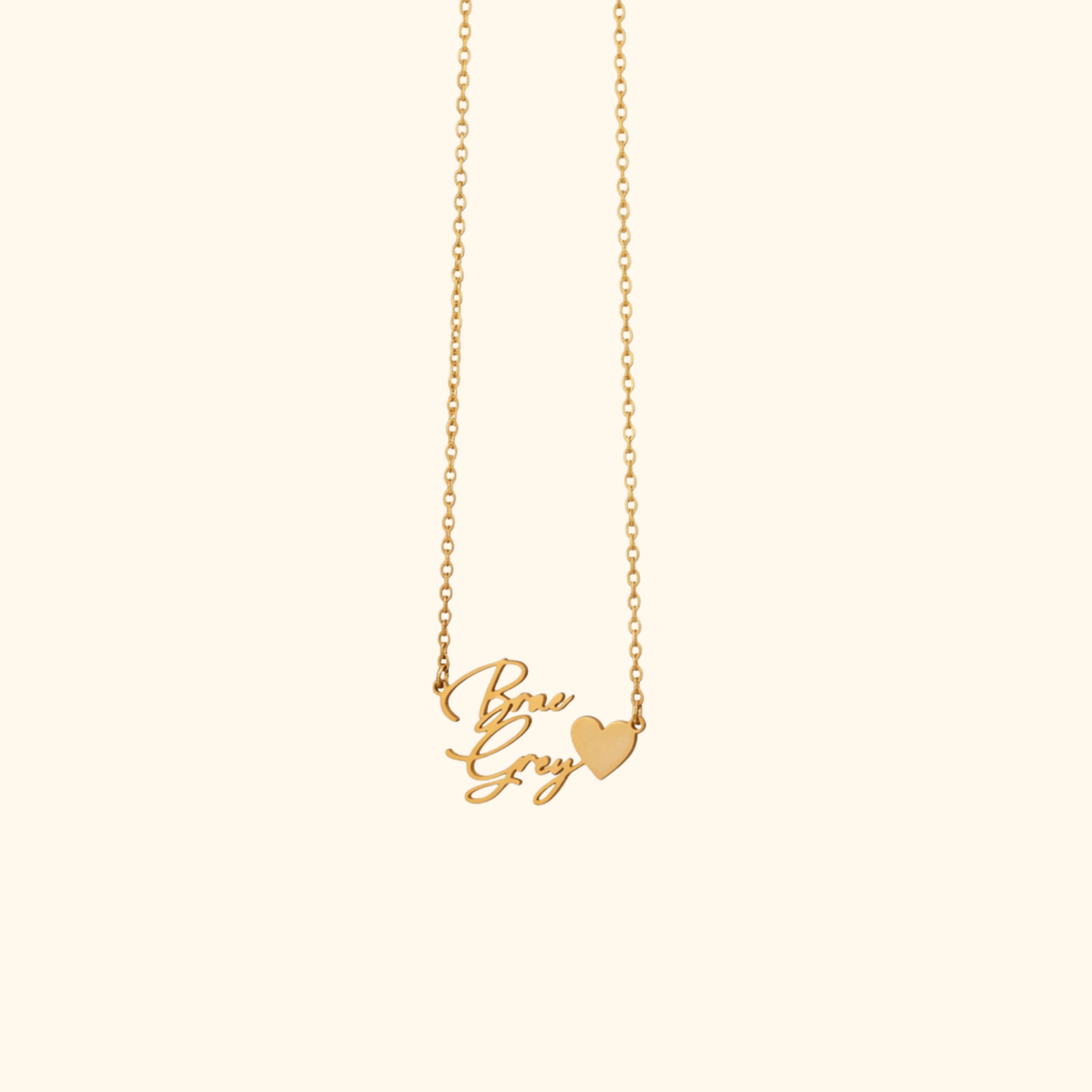 Gepersonaliseerde Twee Namen Hart Ketting