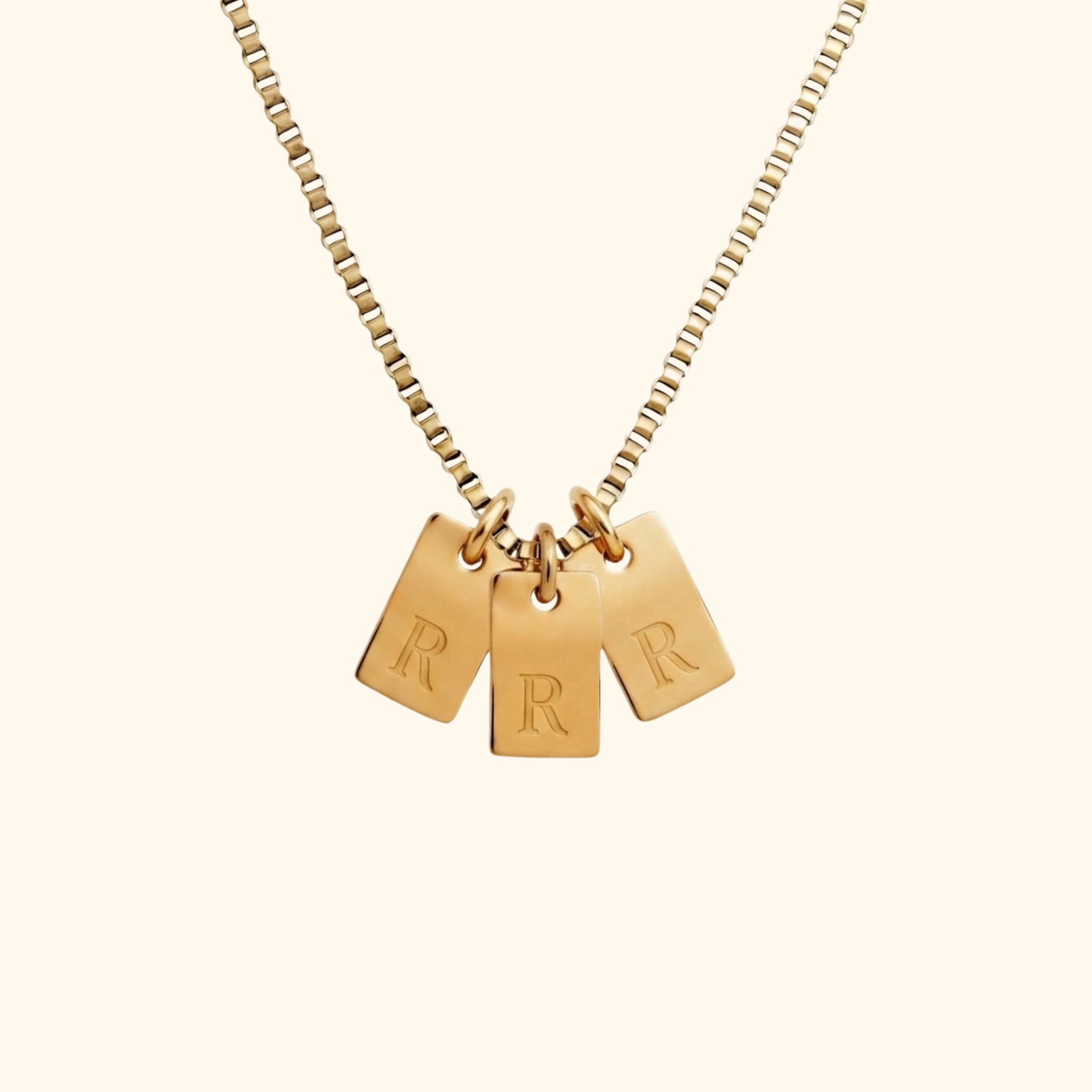Gepersonaliseerde Initiaal Tag Ketting