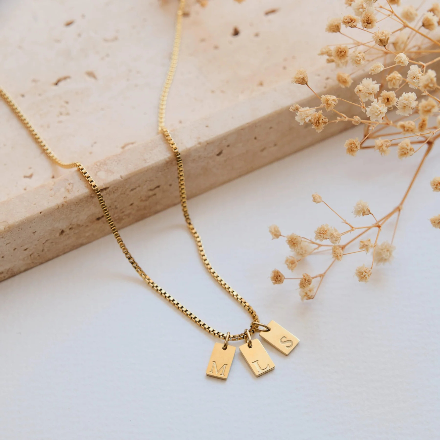 Gepersonaliseerde Initiaal Tag Ketting