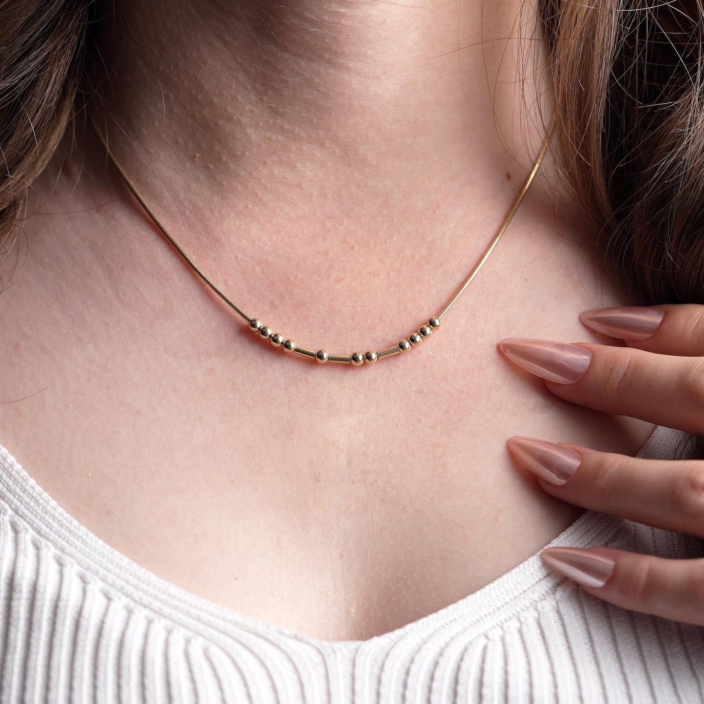 Gepersonaliseerde Morse Code Ketting