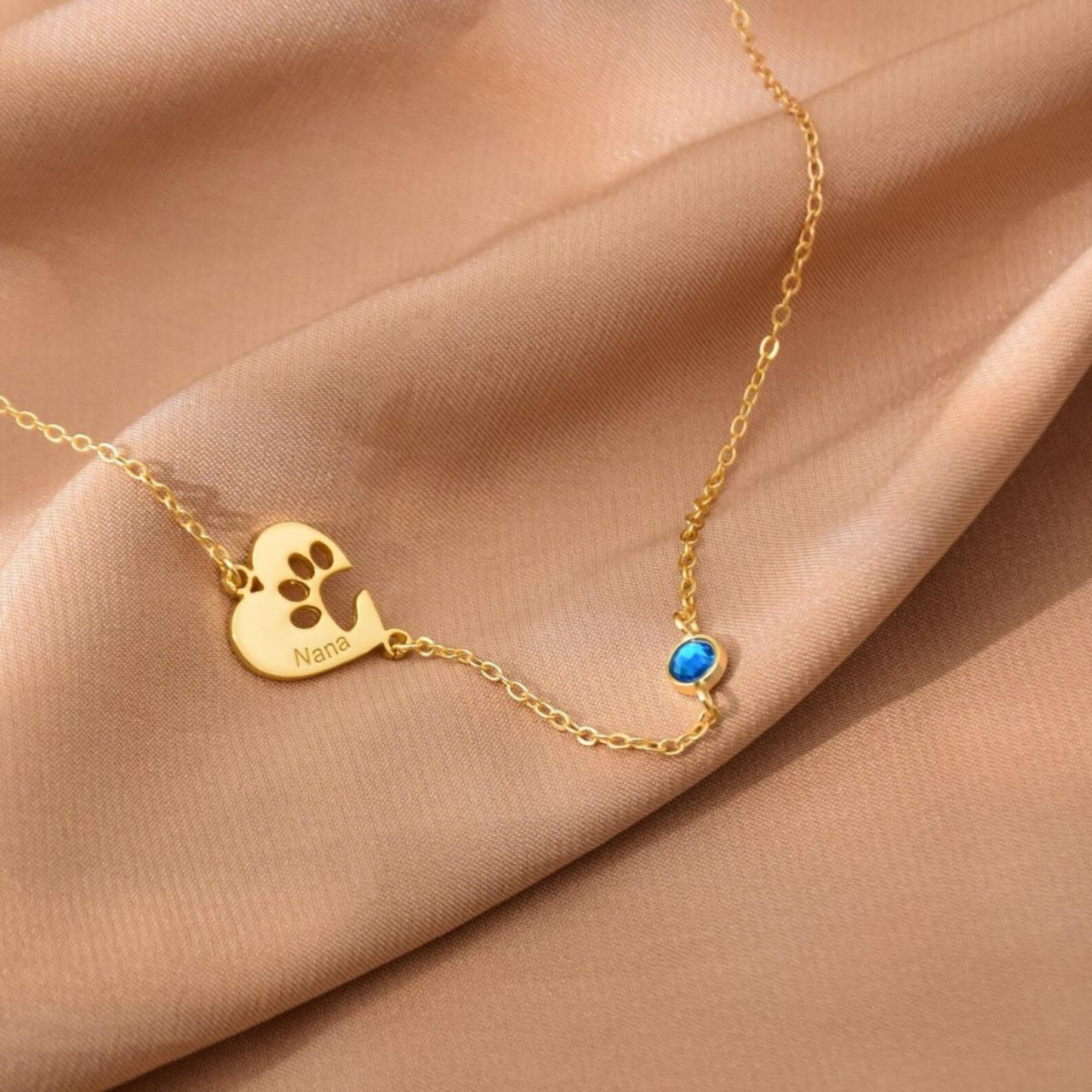 Pootafdruk Gegraveerde Ketting