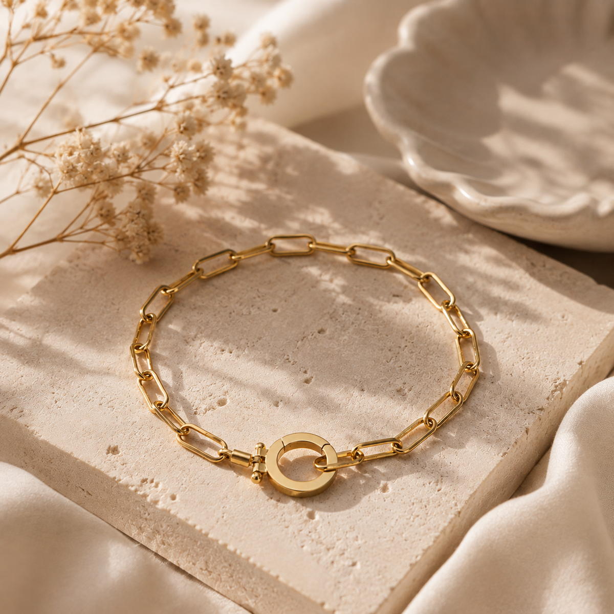 Elegante Paperclip Schakel Armband