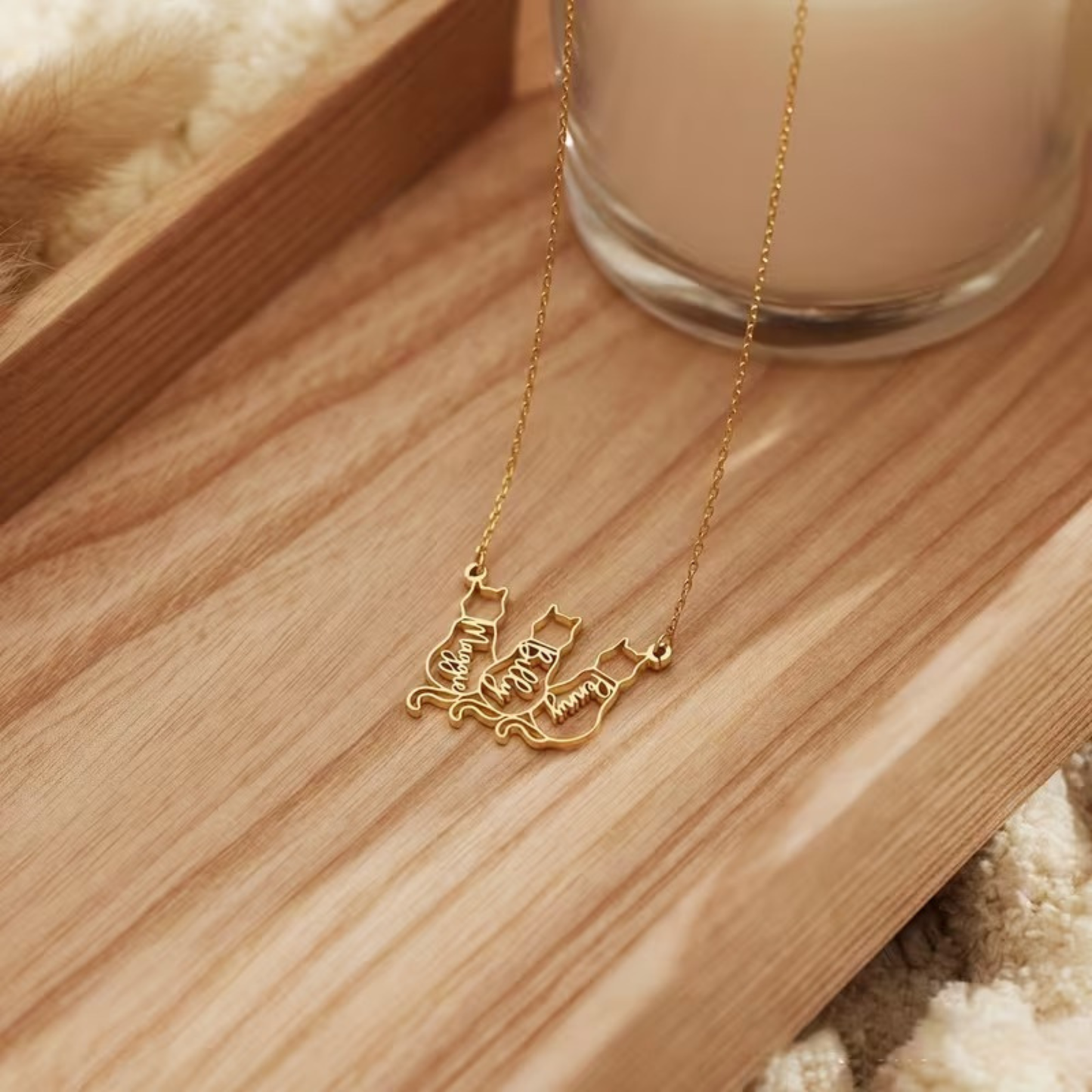 Aangepaste Kat Herinnerings Ketting