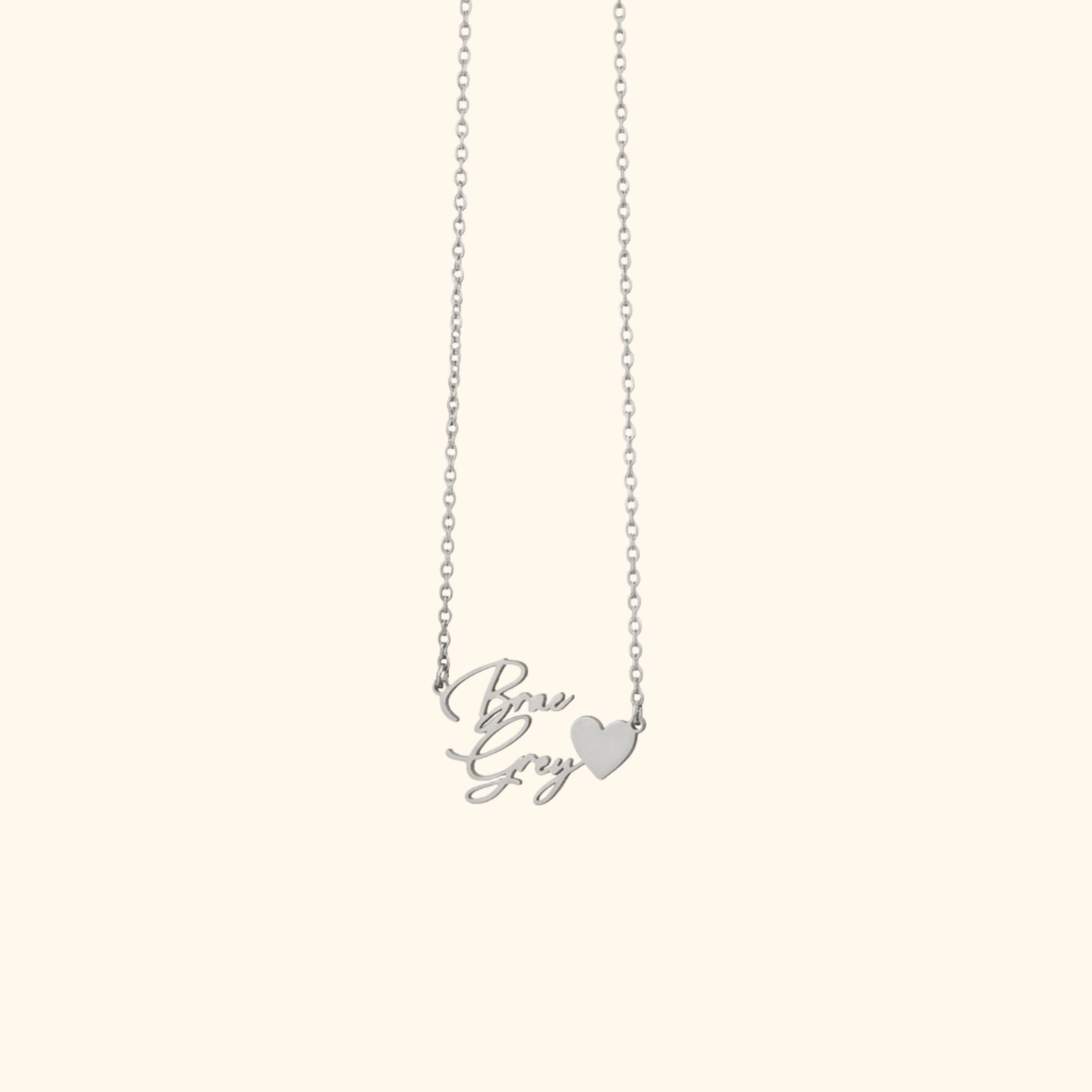 Gepersonaliseerde Twee Namen Hart Ketting