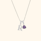 Initiaal Geboortesteen Bedel Ketting
