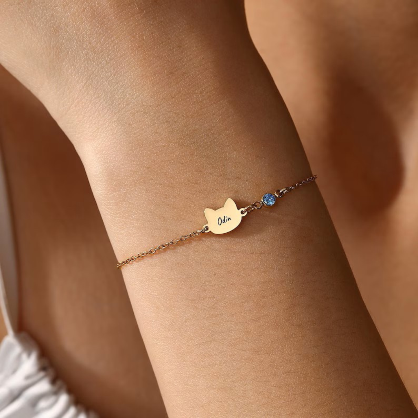 Gepersonaliseerde Katten Naam Armband