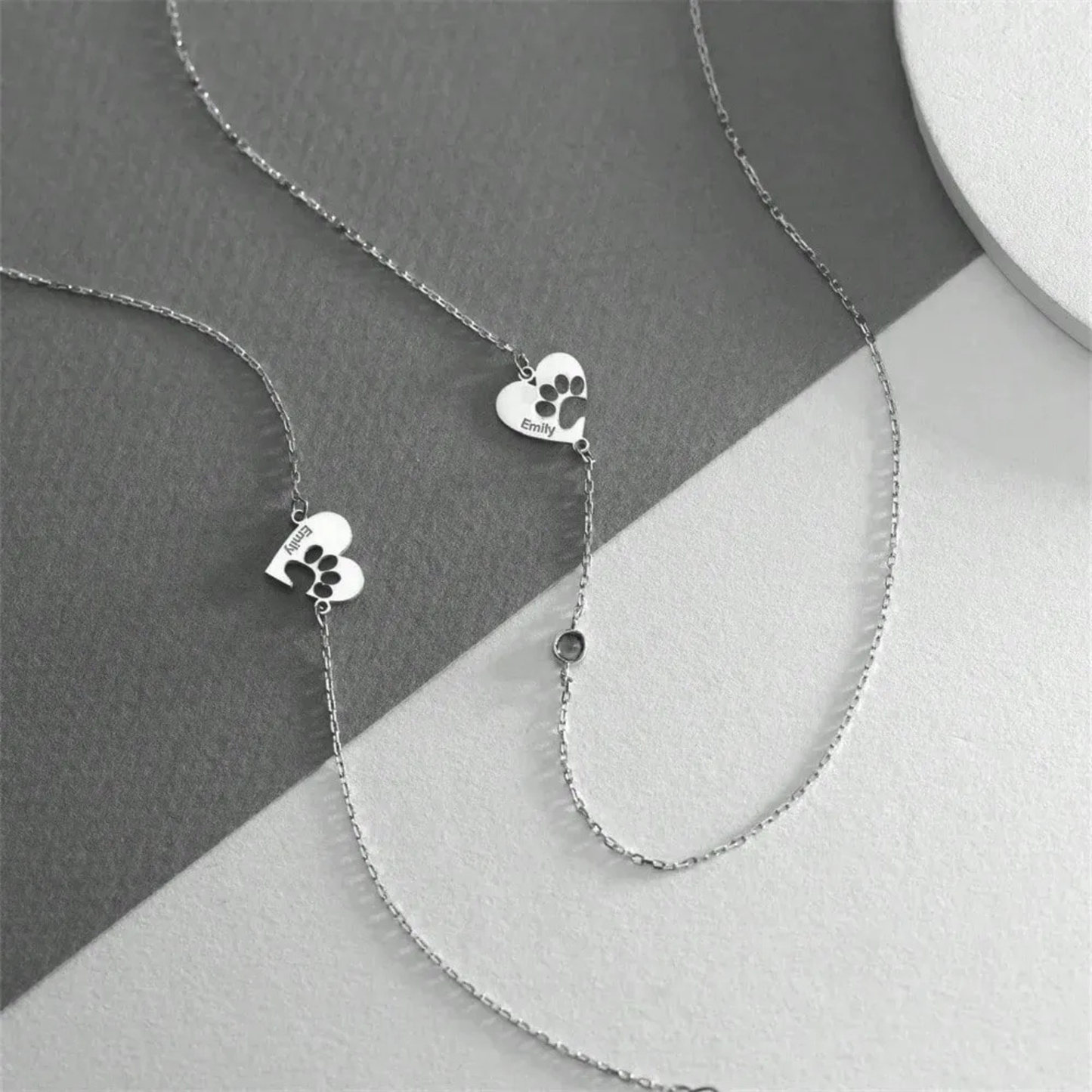 Pootafdruk Gegraveerde Ketting