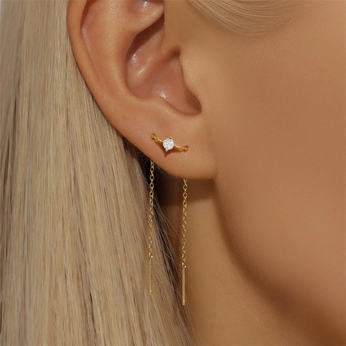 Elegante Threader Schakel Oorbellen