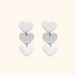 Triple Heart Statement Earrings