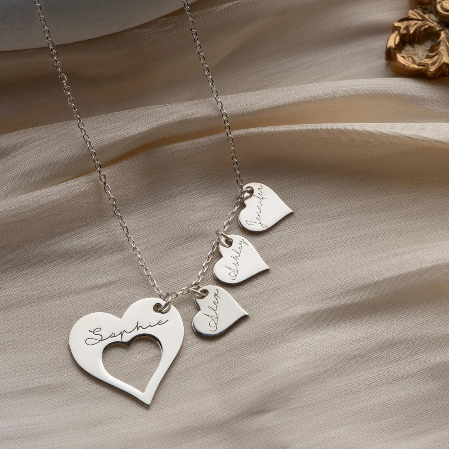 Gepersonaliseerde Familie Hart Ketting