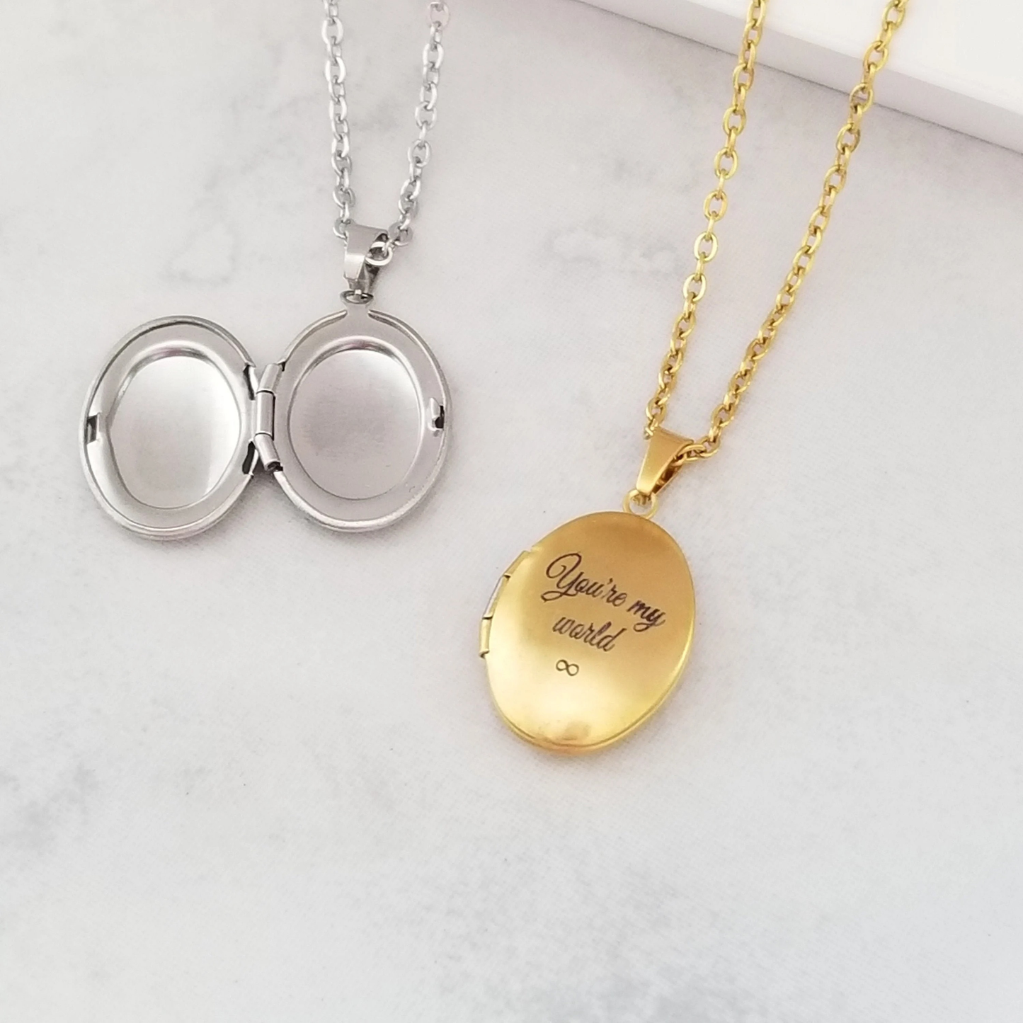 Gepersonaliseerde Gegraveerde Ovale Foto Ketting