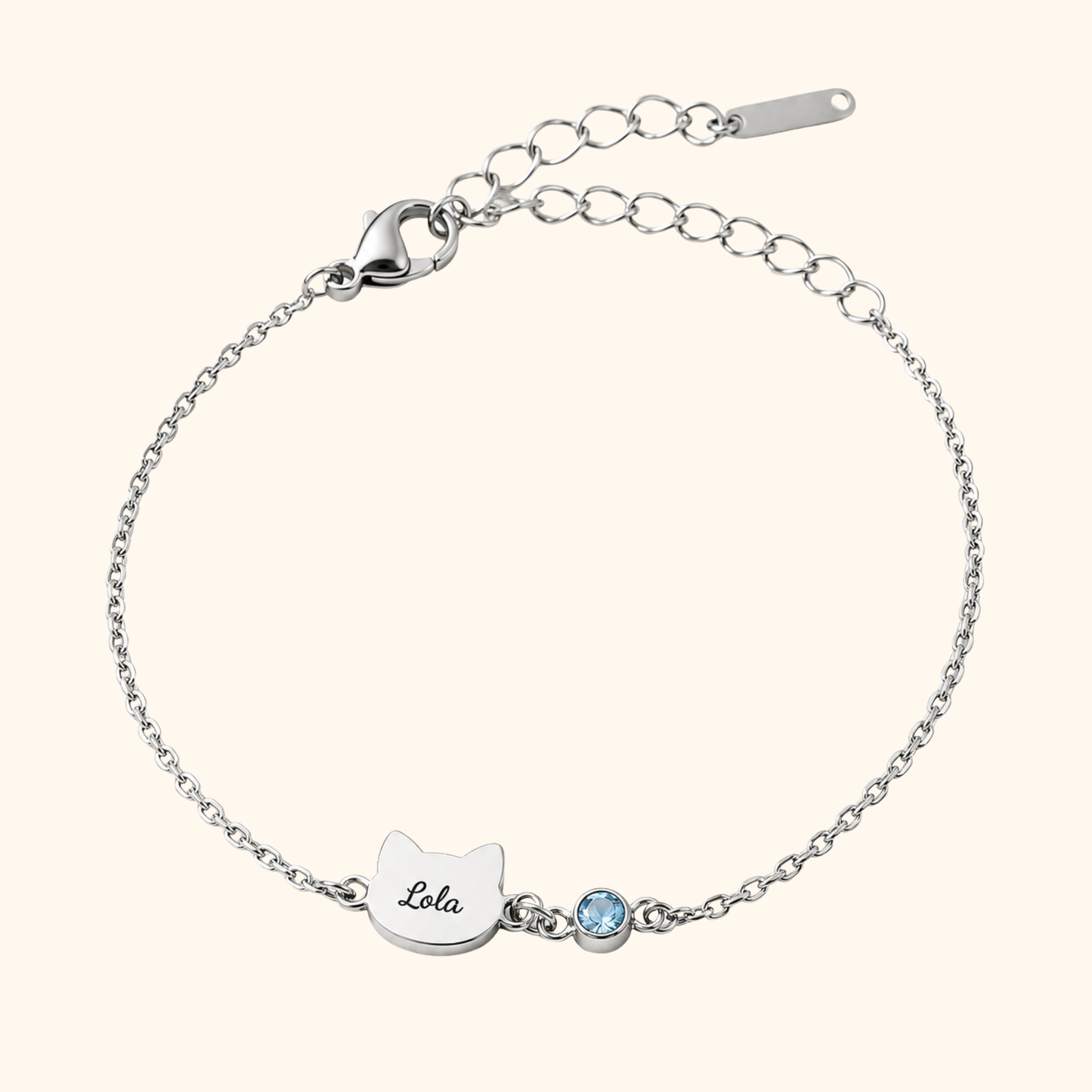 Gepersonaliseerde Katten Naam Armband