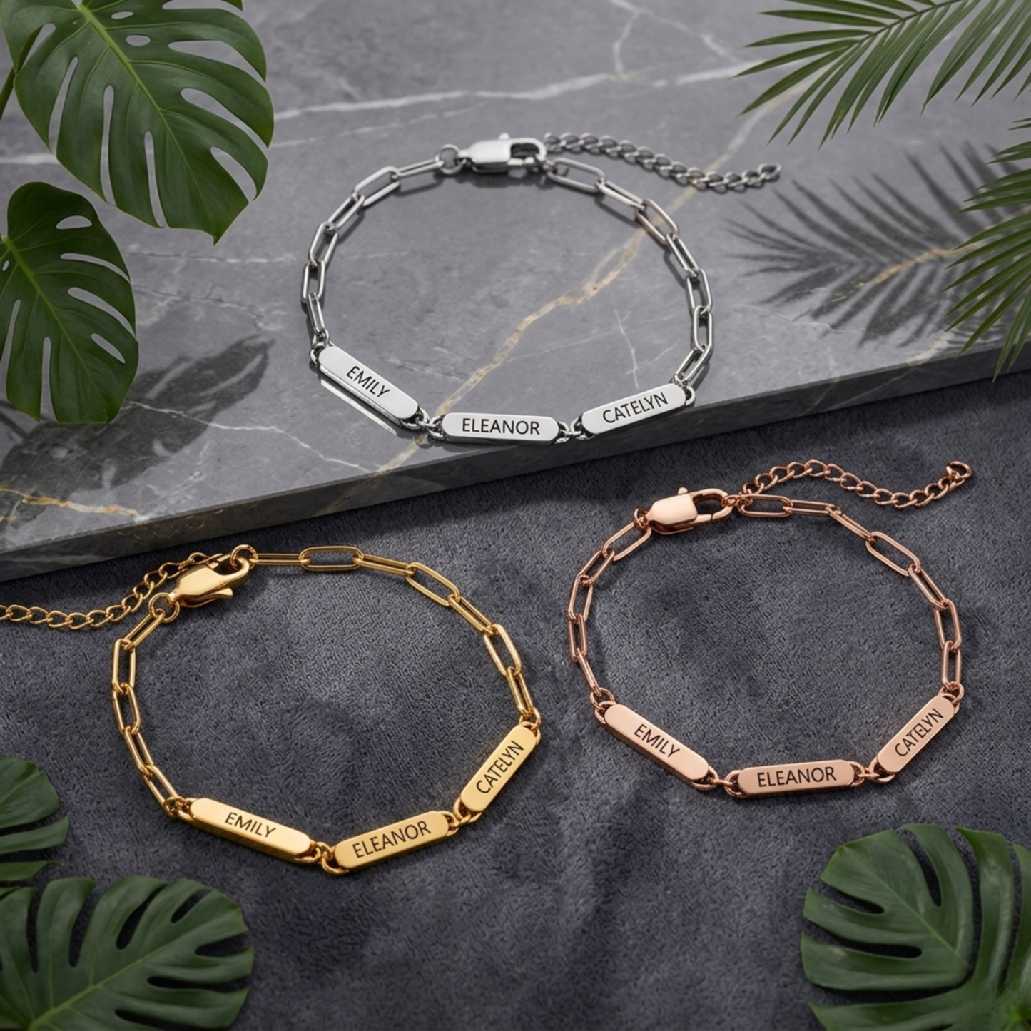 Gepersonaliseerde Schakel Charm Armband