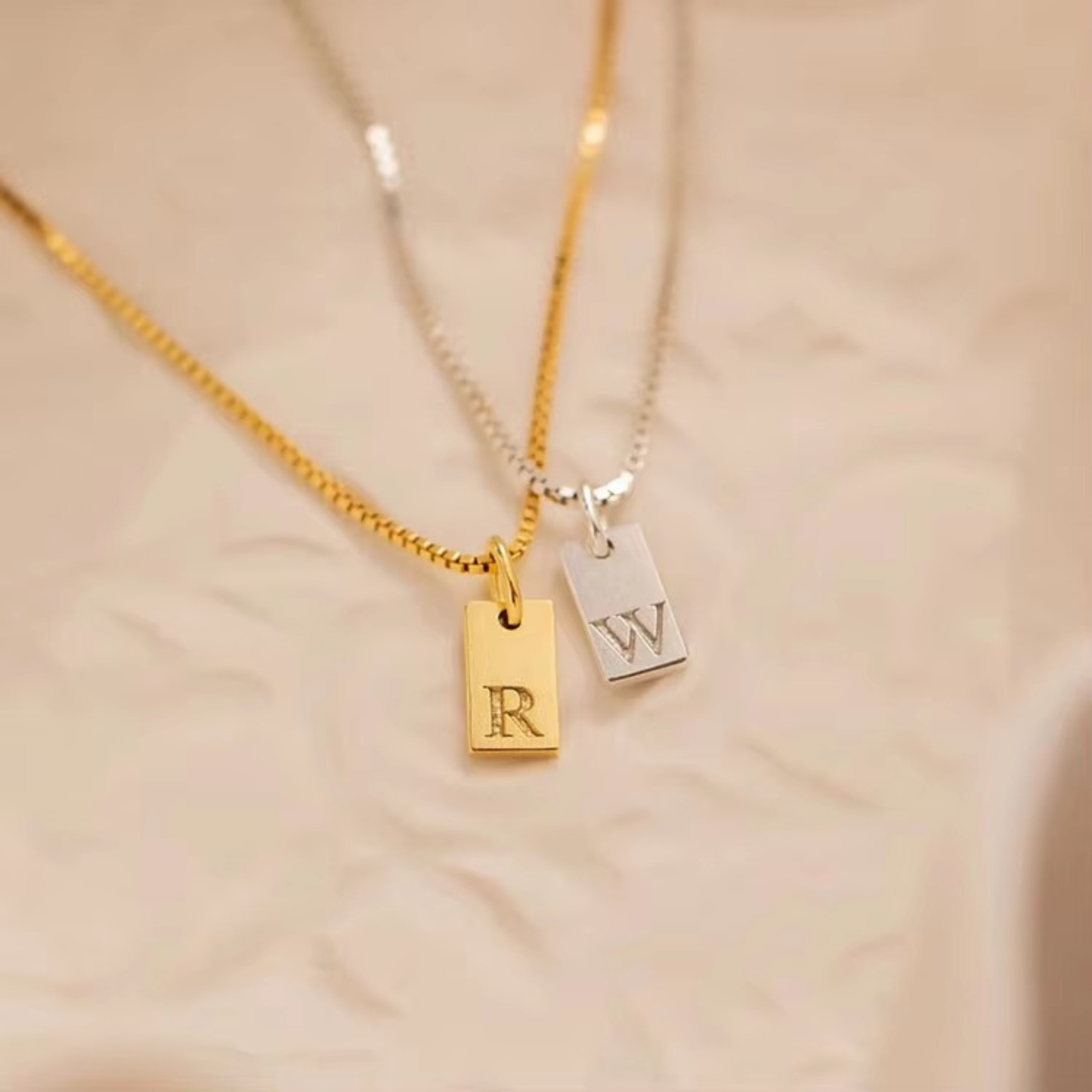 Gepersonaliseerde Initiaal Tag Ketting