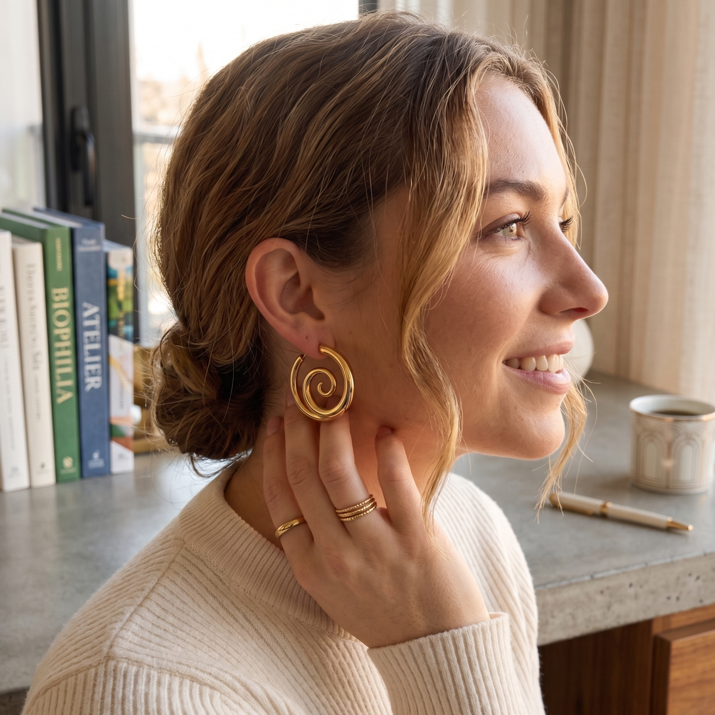 Elegante Spiraal Oorbellen