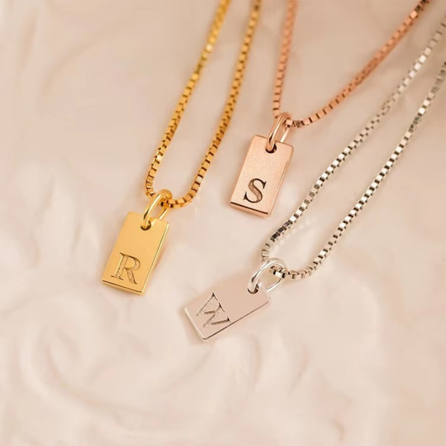 Gepersonaliseerde Initiaal Tag Ketting