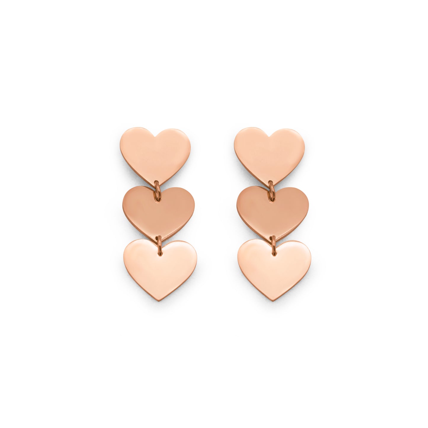 Triple Heart Statement Earrings