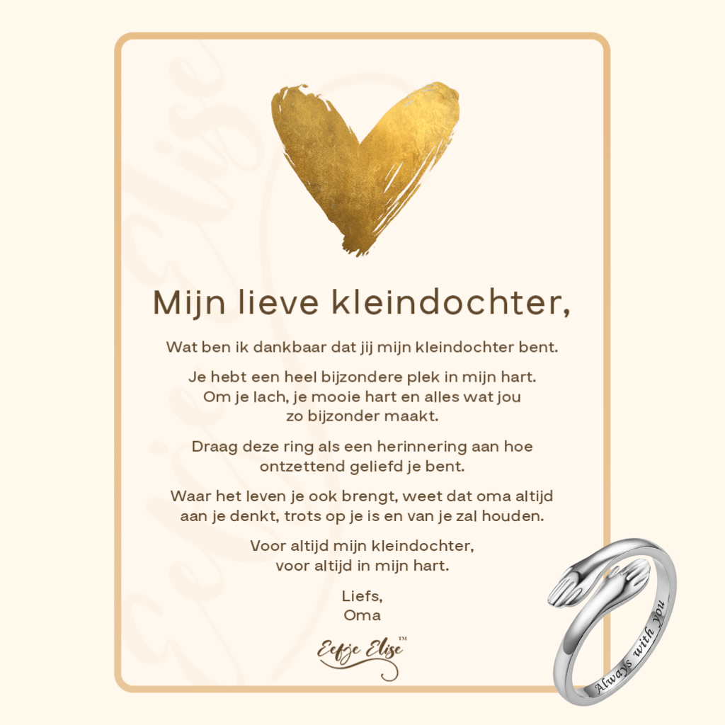 “Mijn Lieve Kleindochter” Omhelzing Ring