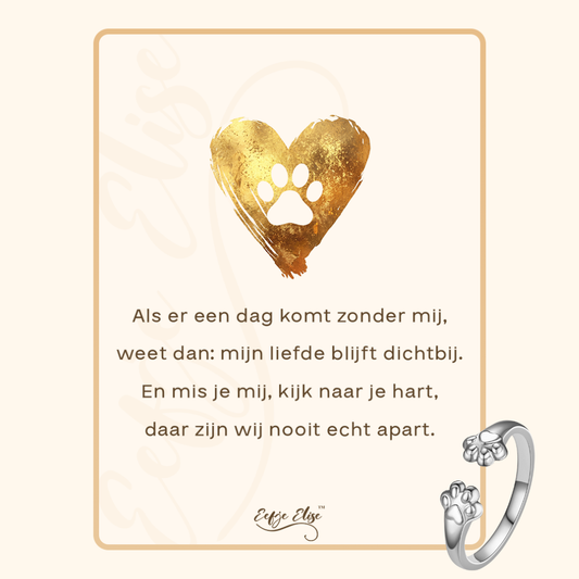 “Altijd in Mijn Hart” Pootjesring