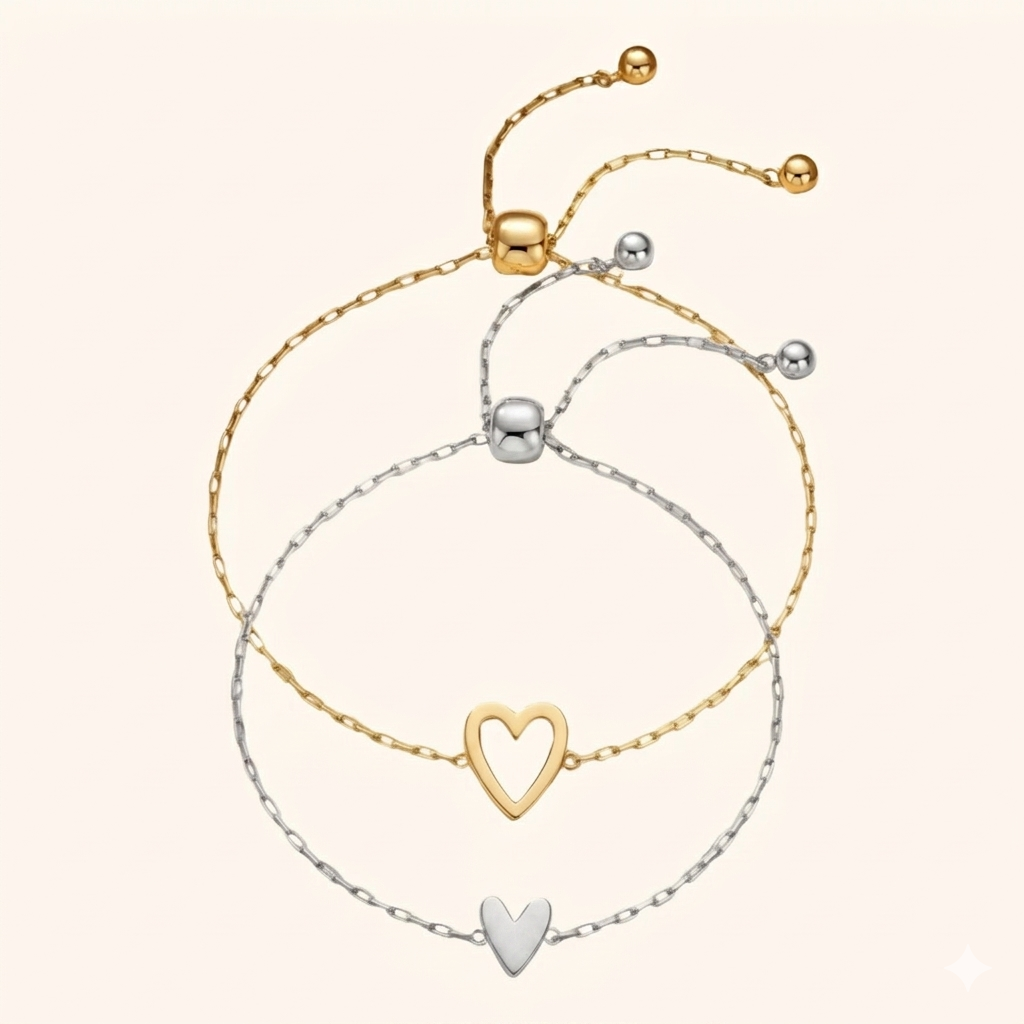 Elegante Matching Hartjes Armband