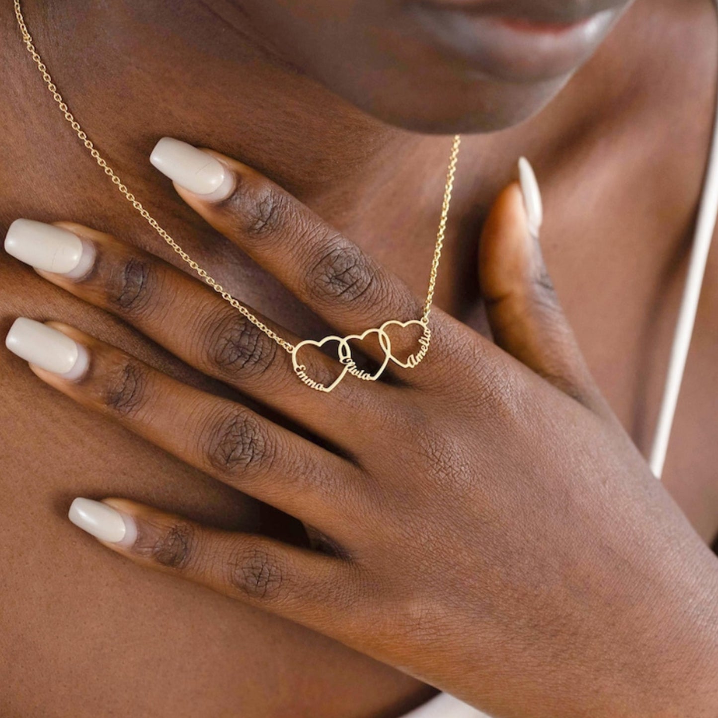 Gepersonaliseerde Hart Naam Ketting
