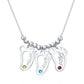 Baby Footprint Birthstone Necklace