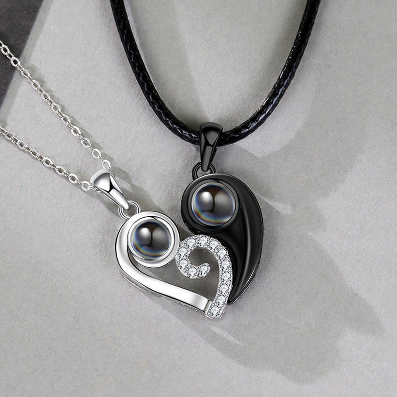 Heart of Love Couple Projection Necklace