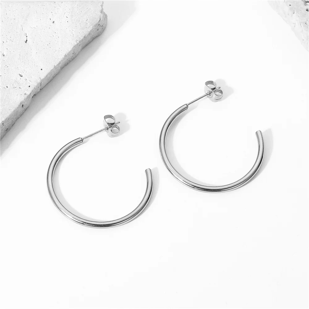 Elegant Large Open Hoop Earrings