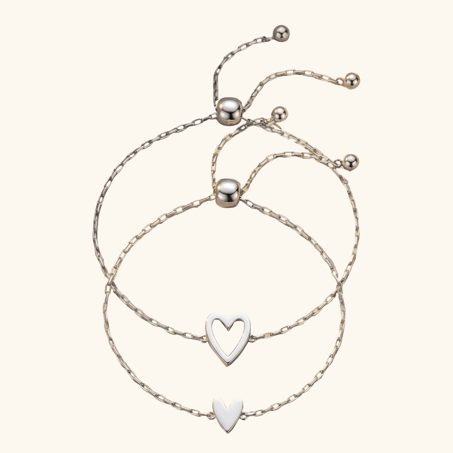Elegante Matching Hartjes Armband