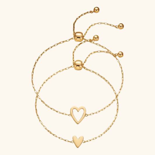 Elegante Matching Hartjes Armband