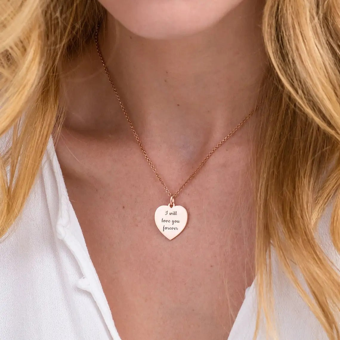 Hart Ketting met Gepersonaliseerde Gravure