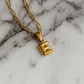 Bubble Letter Charm Ketting