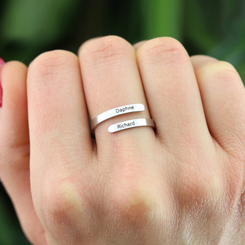 Custom Luxe Ring Met 2 Namen