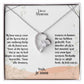 Dear Mom | I love you | Love, your son | Heart Necklace
