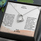 Dear Mom | I love you | Love, your son | Heart Necklace